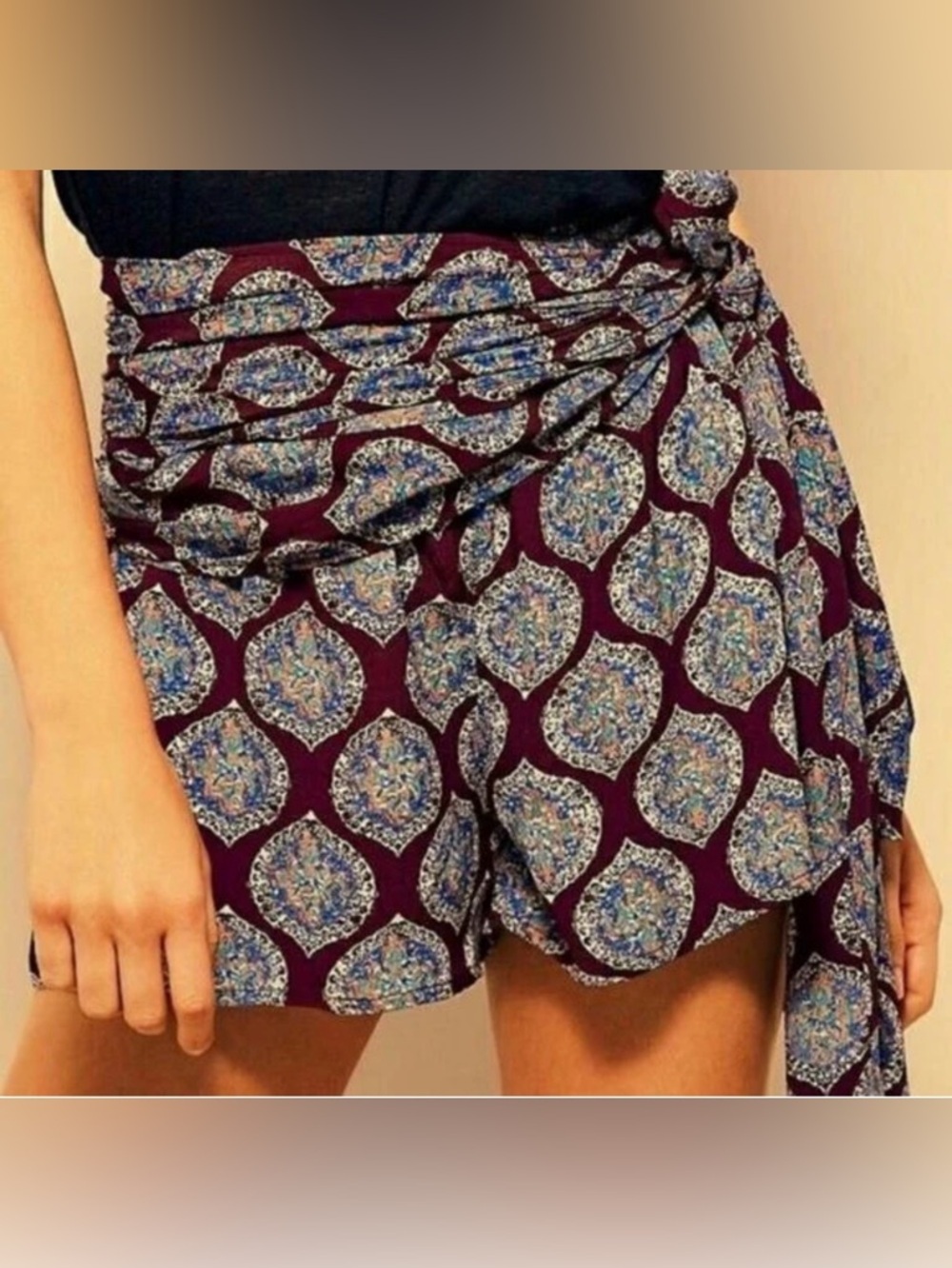 Free People All A Dream faux wrap shorts, size 2